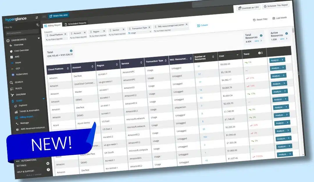 NEW! Schedule Customizable Cloud Billing Reports