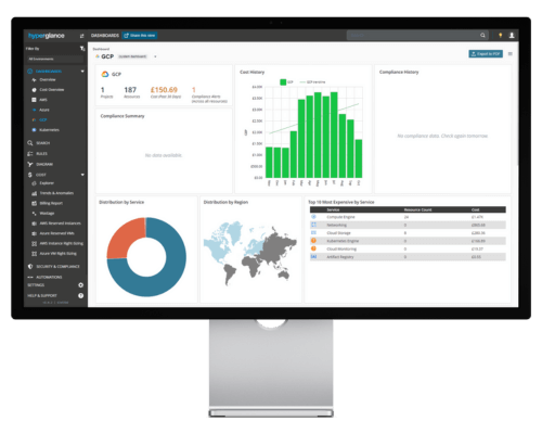 GCP Dashboard in Hyperglance